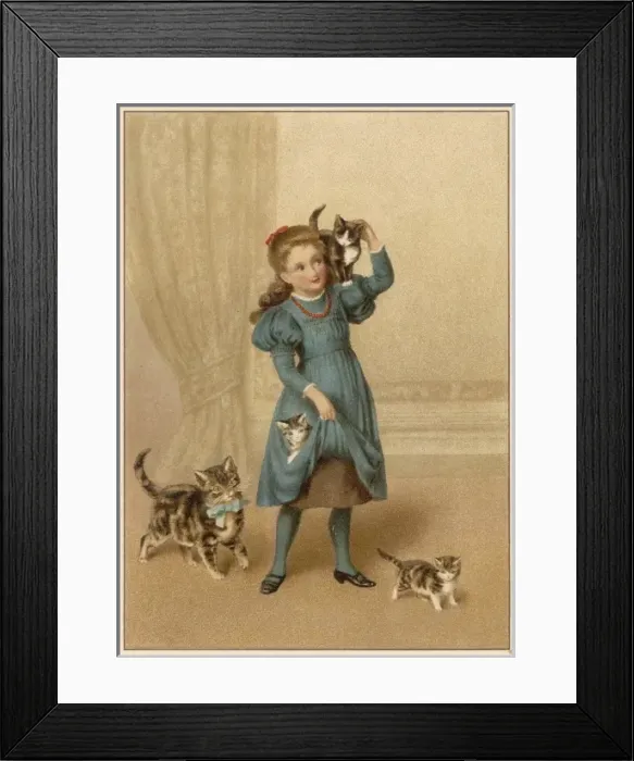 Framed Print : Girl with Lots of Kits Framed Print : Girl with Lots of Kits