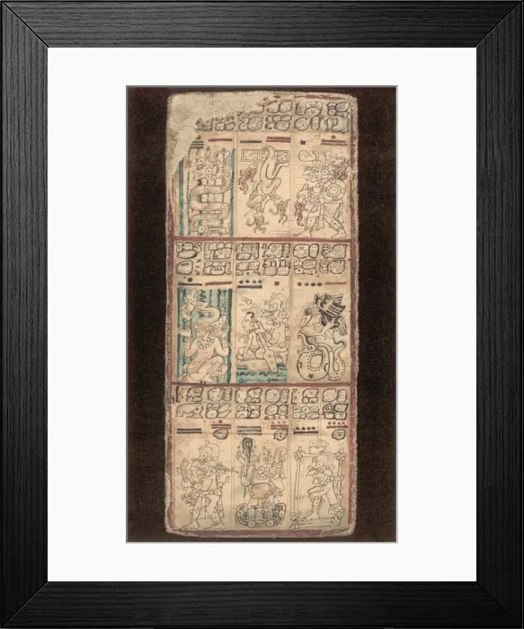 Framed Print : Mayan Manuscript Framed Print : Mayan Manuscript