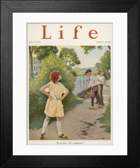 Framed Print : Boys Tease Redhead 1924 Framed Print : Boys Tease Redhead 1924