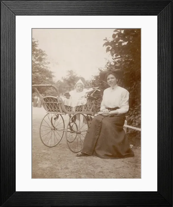 Framed Print : Dutch Baby in Pram 1912 Framed Print : Dutch Baby in Pram 1912
