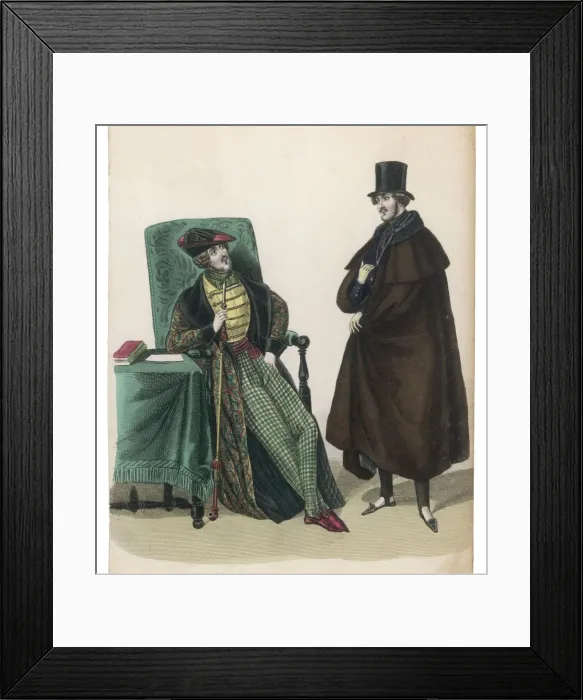 Framed Print : Smoking Fashions 1836 Framed Print : Smoking Fashions 1836