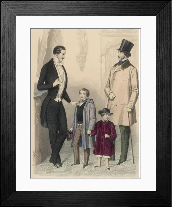 Framed Print : Costume Men & Boys 1848 Framed Print : Costume Men & Boys 1848