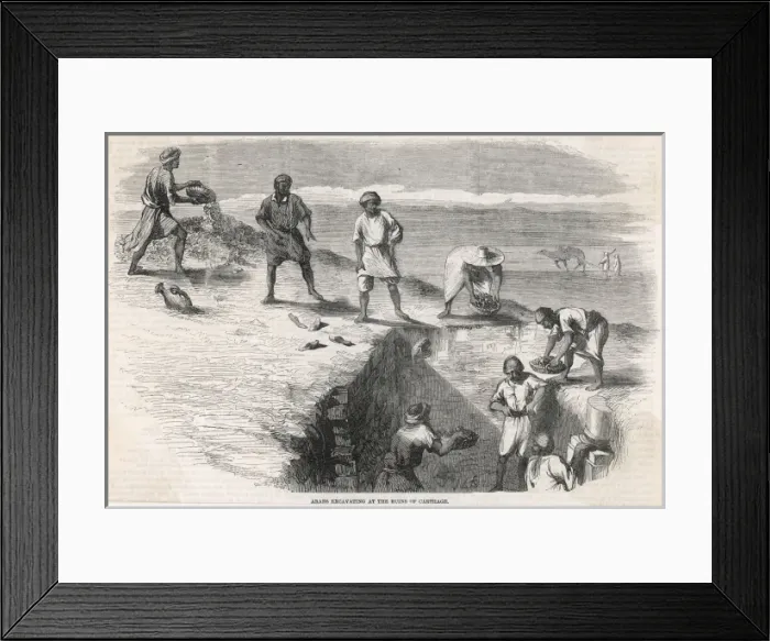 Framed Print : Tunisia / Carthage / Excav Framed Print : Tunisia / Carthage / Excav