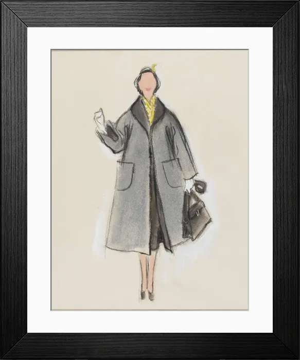 Framed Print : Victor Stiebel / Coat Framed Print : Victor Stiebel / Coat