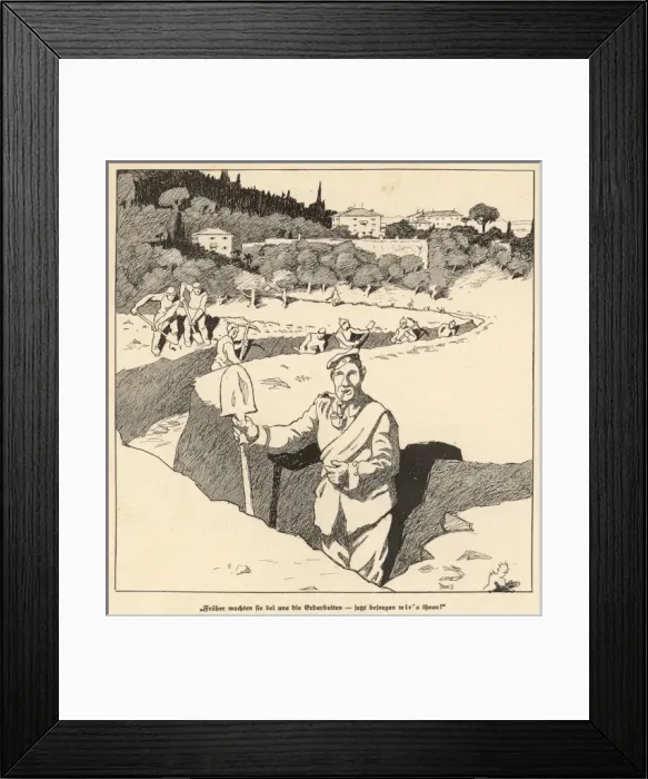 Framed Print : Digging Trenches Framed Print : Digging Trenches