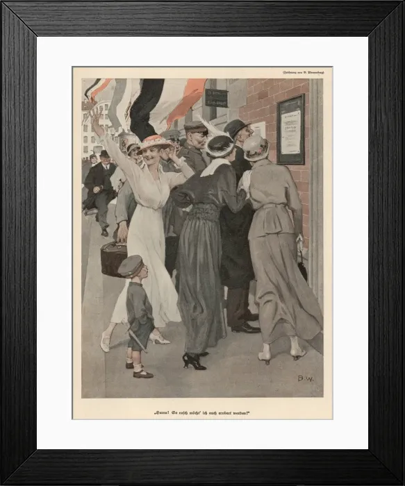 Framed Print : Germans Read News Framed Print : Germans Read News