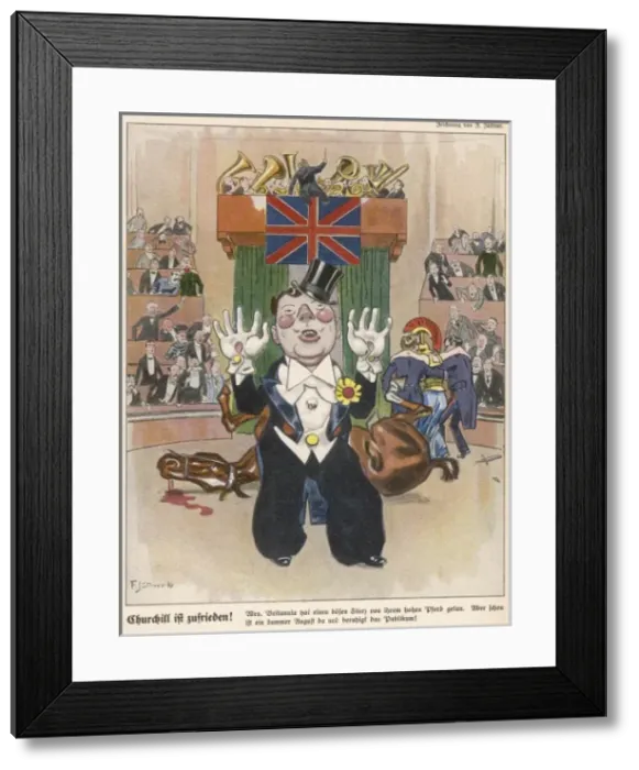 Framed Print : Churchill Cartoon Framed Print : Churchill Cartoon