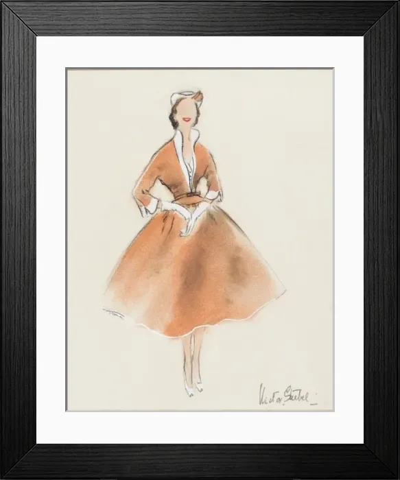 Framed Print : Victor Stiebel / Dress Framed Print : Victor Stiebel / Dress
