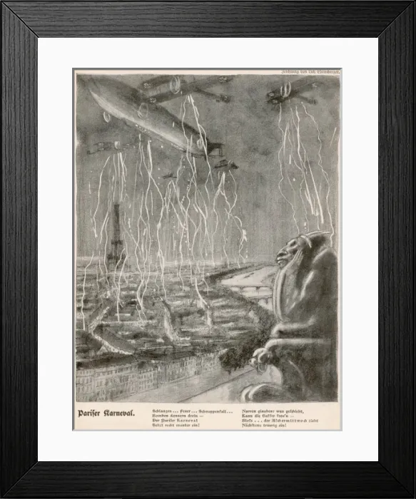 Framed Print : Paris Bombarded Framed Print : Paris Bombarded