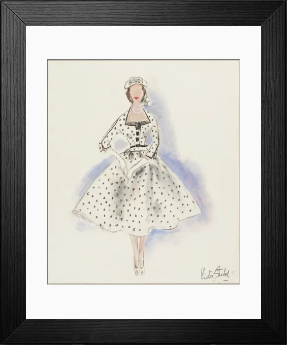 Framed Print : Victor Stiebel / Dress Framed Print : Victor Stiebel / Dress