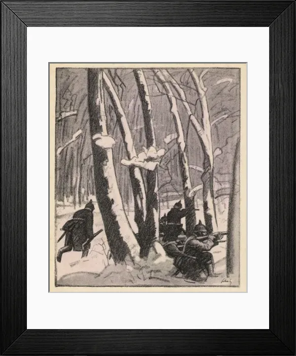 Framed Print : Germans in Snow Framed Print : Germans in Snow