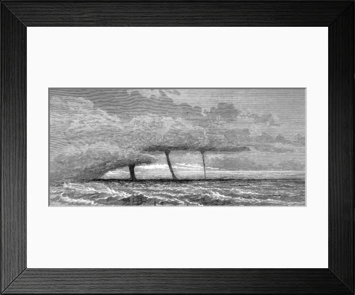 Framed Print : Waterspouts in the Mediterranean, 1872 Framed Print : Waterspouts in the Mediterranean, 1872
