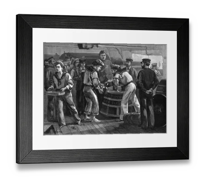 Framed Print : Celebrating the Jubilee on Board a Man of War - Extra Ration Framed Print : Celebrating the Jubilee on Board a Man of War - Extra Ration