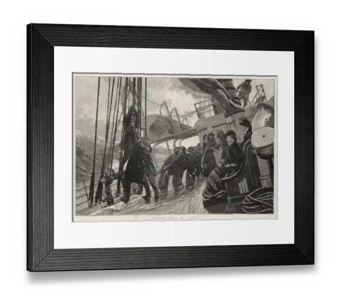 Framed Print : Hoisting Sail in the Atlantic, 1884 Framed Print : Hoisting Sail in the Atlantic, 1884