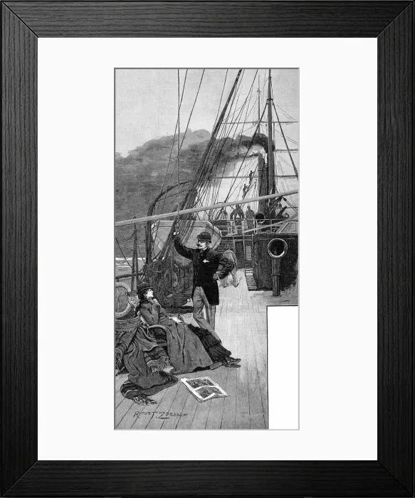Framed Print : Deck of a Passenger Liner, 1883 Framed Print : Deck of a Passenger Liner, 1883
