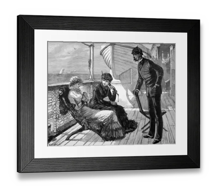 Framed Print : On board a Passenger Ship, 1883 Framed Print : On board a Passenger Ship, 1883