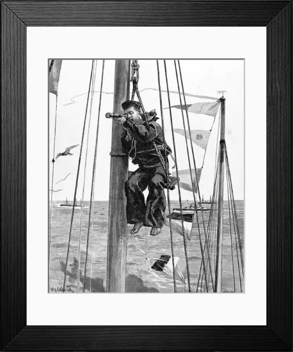 Framed Print : A Look Out Up the Mast Framed Print : A Look Out Up the Mast