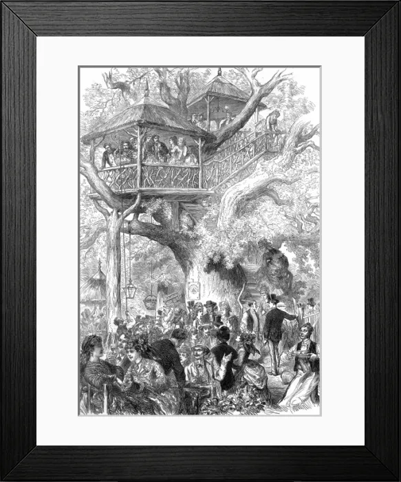 Framed Print : Parisians at Sceaux: Dining in a Tree, 1872 Framed Print : Parisians at Sceaux: Dining in a Tree, 1872