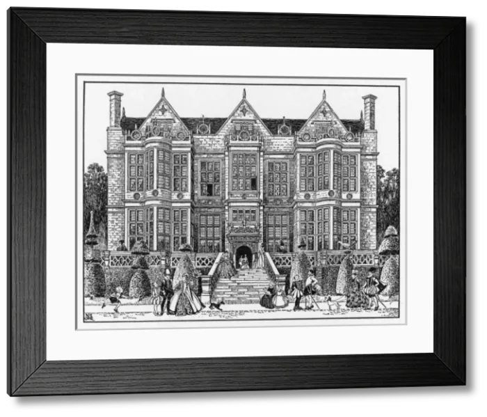 Framed Print : Grand Elizabethan House Framed Print : Grand Elizabethan House