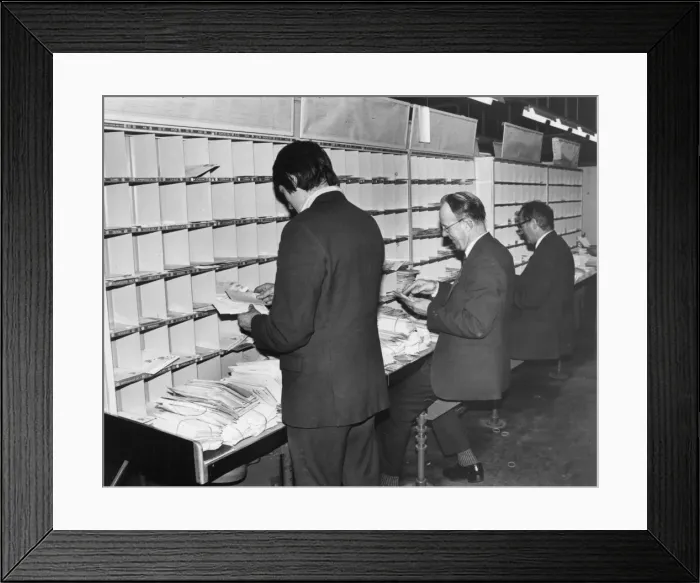 Framed Print : Mail Sorting Office Framed Print : Mail Sorting Office
