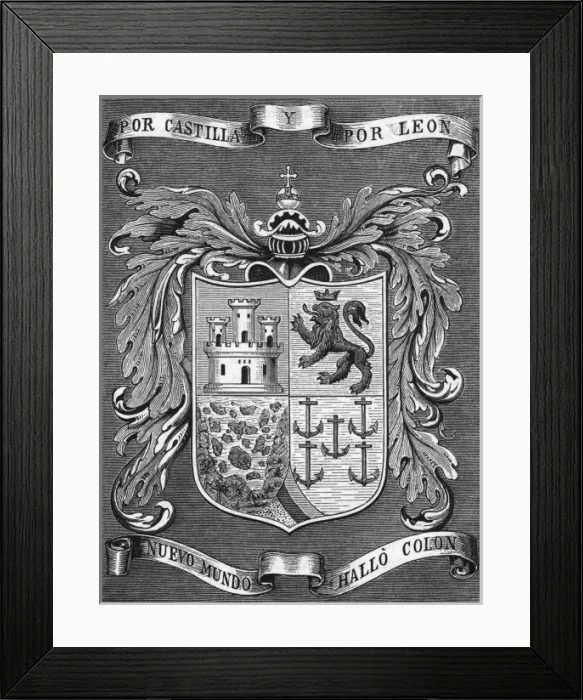Framed Print : Columbus Coat of Arms Framed Print : Columbus Coat of Arms
