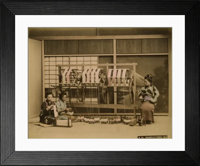 Framed Print : Manufacturing silk Framed Print : Manufacturing silk