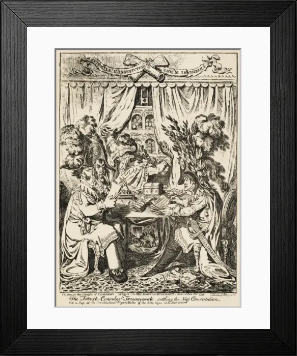 Framed Print : Consulate Satirised Framed Print : Consulate Satirised