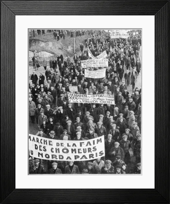 Framed Print : Hunger March in Paris Framed Print : Hunger March in Paris