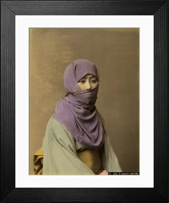 Framed Print : Japanese lady in winter Framed Print : Japanese lady in winter