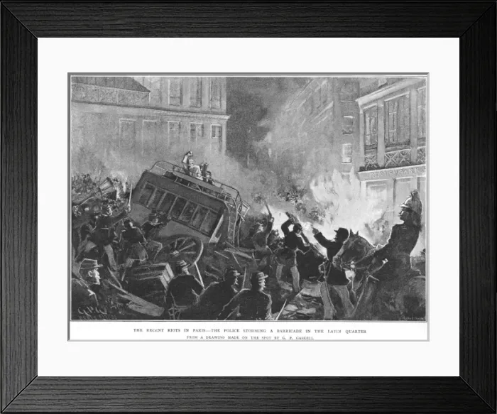 Framed Print : Rioting in Paris Framed Print : Rioting in Paris
