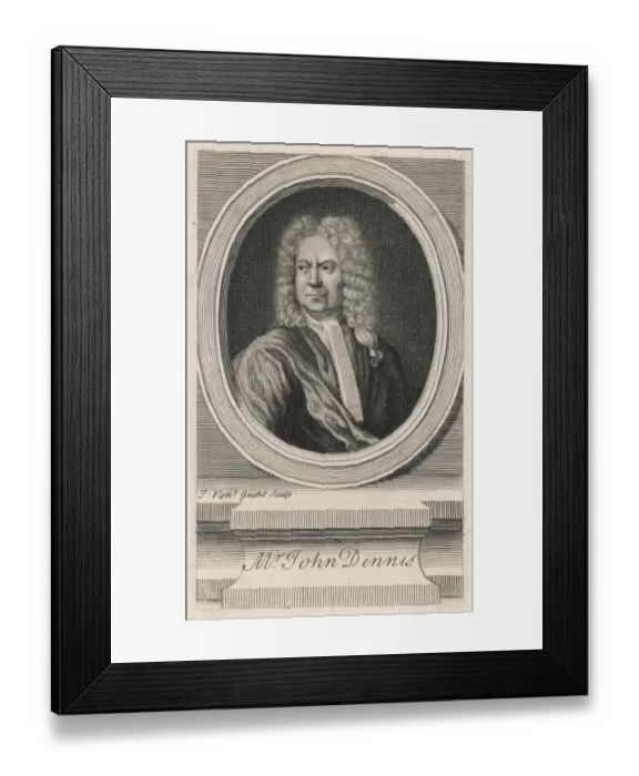 Framed Print : John Dennis, Critic Framed Print : John Dennis, Critic