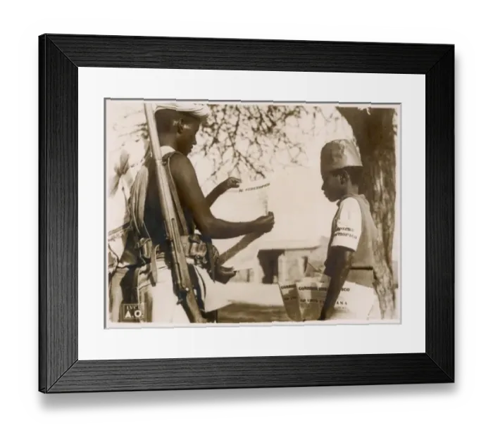 Framed Print : Italian Newspaper Africa Framed Print : Italian Newspaper Africa