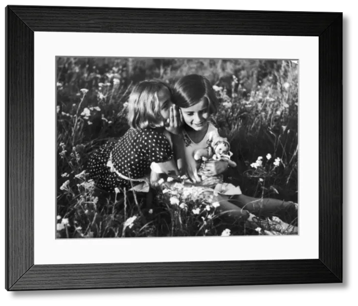 Framed Print : Girlish Secrets 1930S Framed Print : Girlish Secrets 1930S