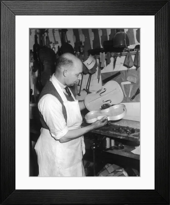 Framed Print : Violin Maker Framed Print : Violin Maker