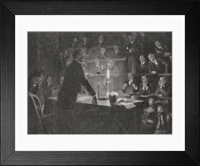 Framed Print : Pierre Curie Lectures Framed Print : Pierre Curie Lectures