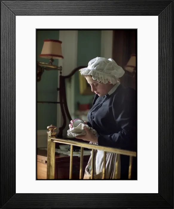 Framed Print : Housemaid Dusting Framed Print : Housemaid Dusting