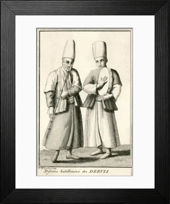 Framed Print : DERVISHES. Two dervishes Framed Print : DERVISHES. Two dervishes
