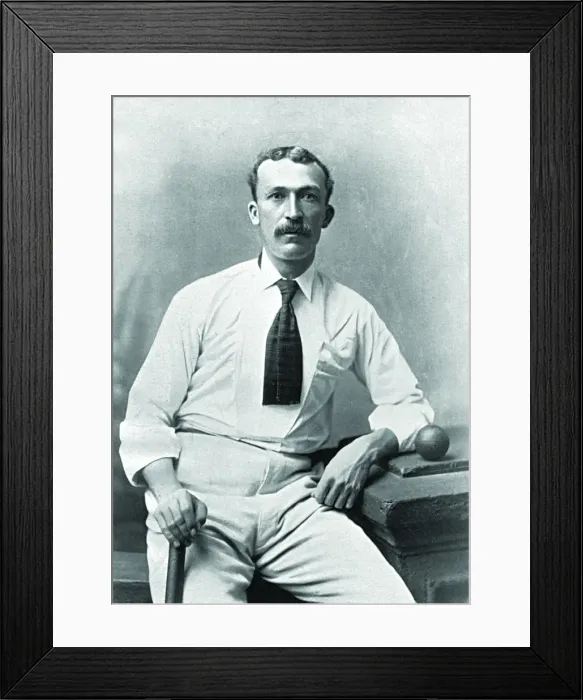 Framed Print : Cricketer, Attewell Framed Print : Cricketer, Attewell
