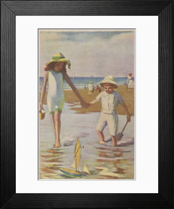 Framed Print : Brother and Sis Paddle Framed Print : Brother and Sis Paddle