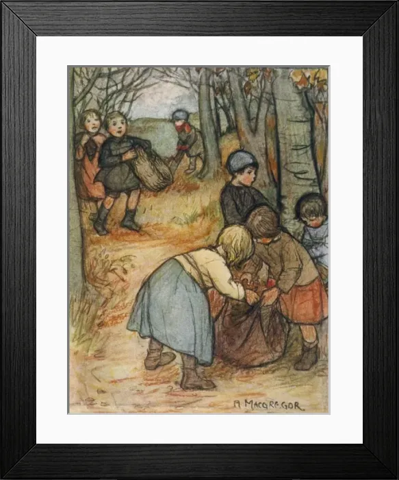 Framed Print : Children & Fircones 1929 Framed Print : Children & Fircones 1929