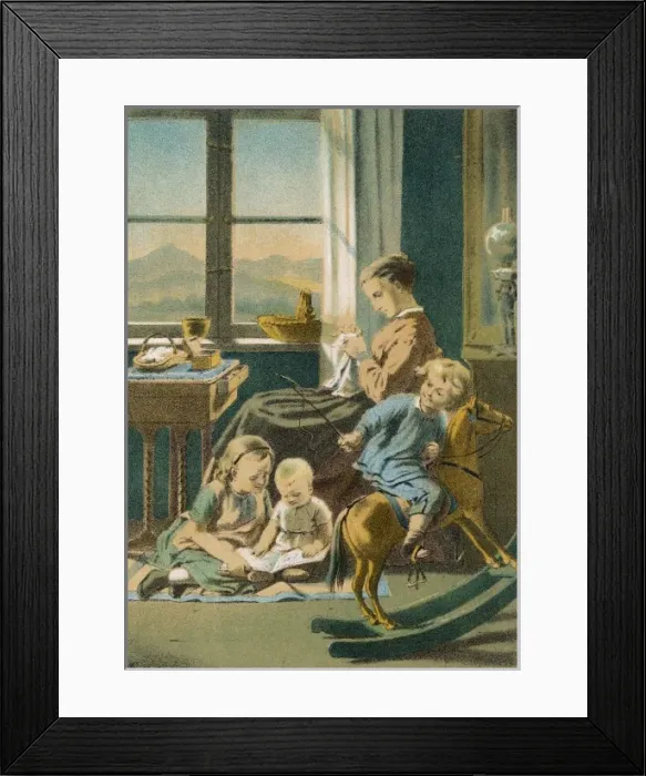 Framed Print : Children / Nursery C1870 Framed Print : Children / Nursery C1870
