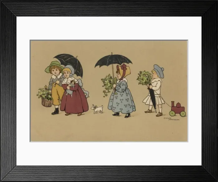 Framed Print : Children / Holly & Toys Framed Print : Children / Holly & Toys