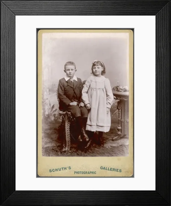Framed Print : Brother & Sister C1880 Framed Print : Brother & Sister C1880