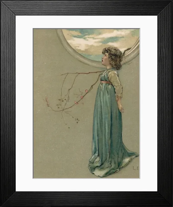 Framed Print : Girl in Hope and Fear Framed Print : Girl in Hope and Fear