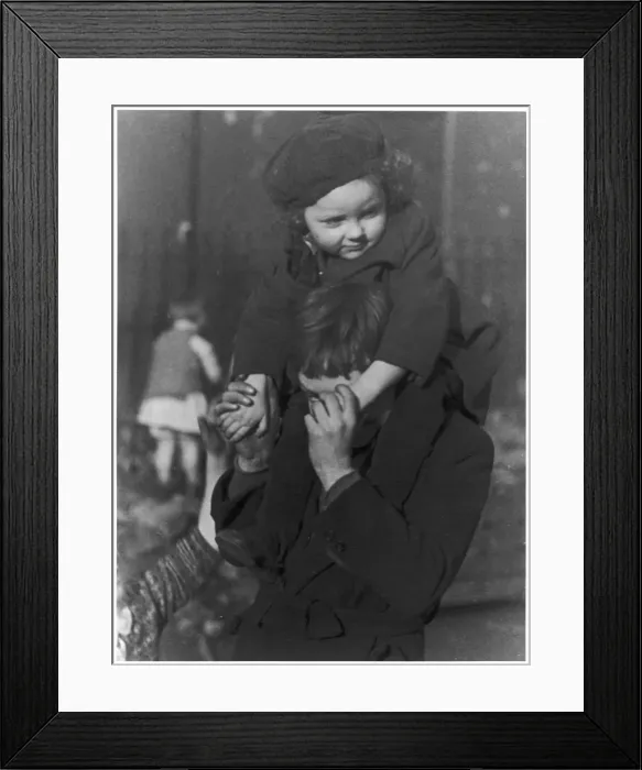Framed Print : Boy with Girl / Shoulders Framed Print : Boy with Girl / Shoulders