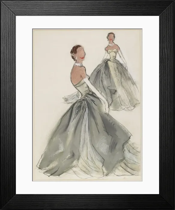 Framed Print : Victor Stiebel / Gown Framed Print : Victor Stiebel / Gown