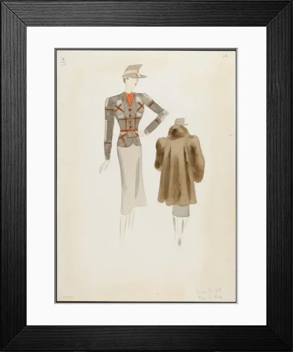 Framed Print : Victor Stiebel / Suit Framed Print : Victor Stiebel / Suit