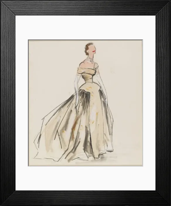 Framed Print : Victor Stiebel / Gown Framed Print : Victor Stiebel / Gown