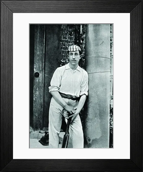 Framed Print : Cricketer, Vibart Framed Print : Cricketer, Vibart