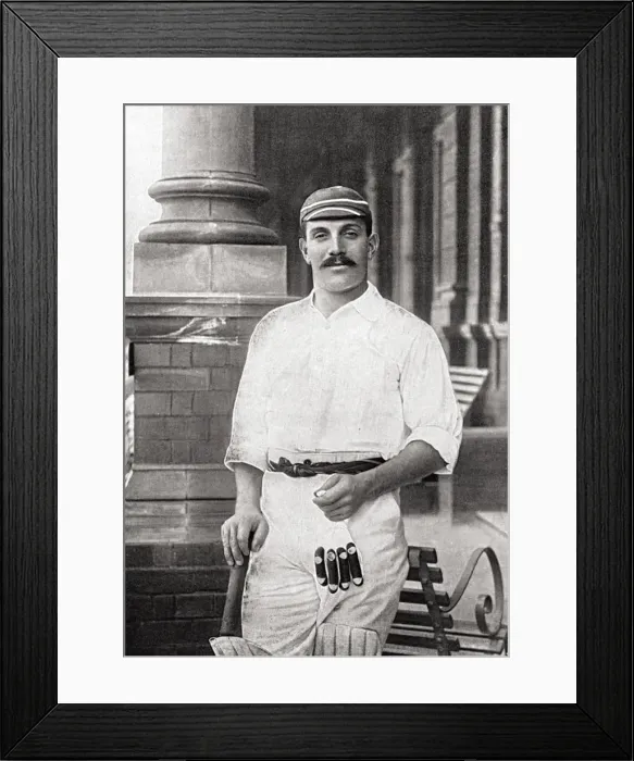 Framed Print : Cricketer, Brown Framed Print : Cricketer, Brown